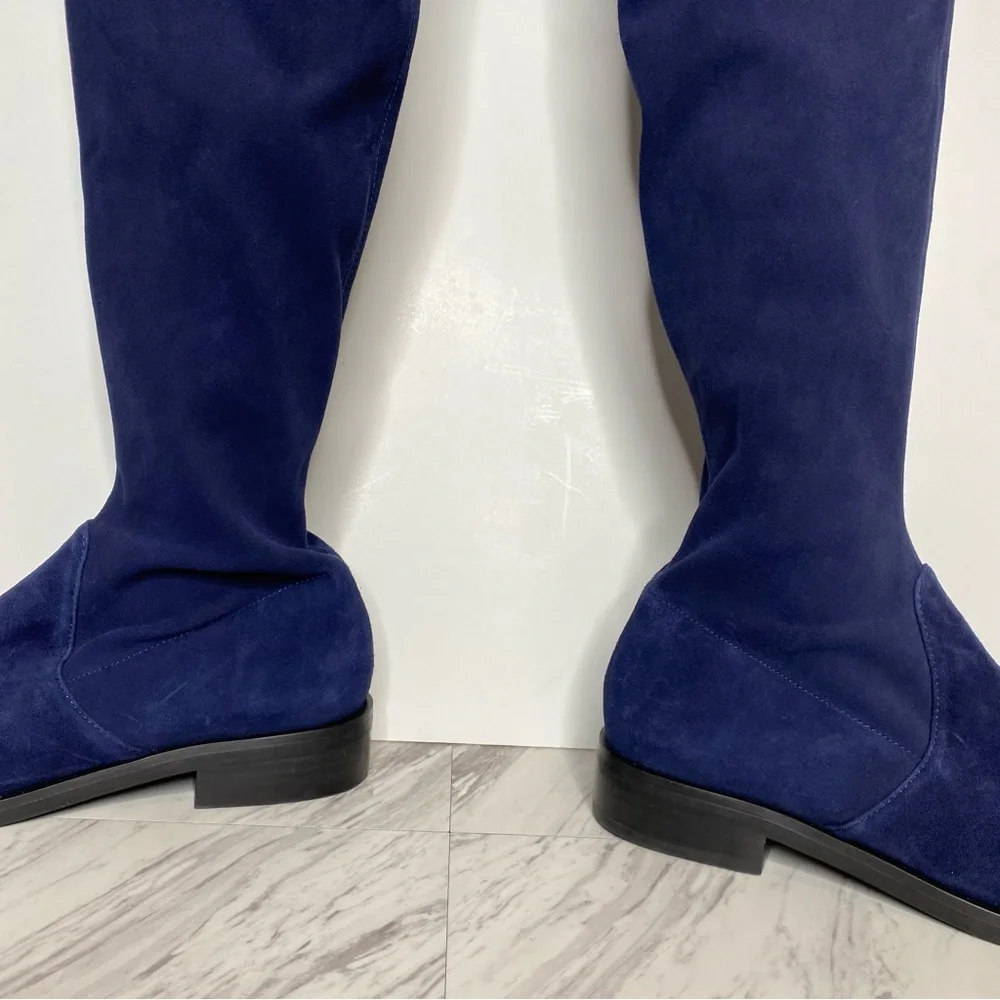 Stuart Weitzman Blue Suede Over The Knee Boot 7B